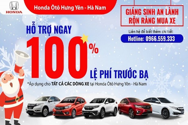 Hỗ trợ 50% lệ phí trước bạ còn lại cho khách hàng mua xe Honda CR-V - CiTY RS