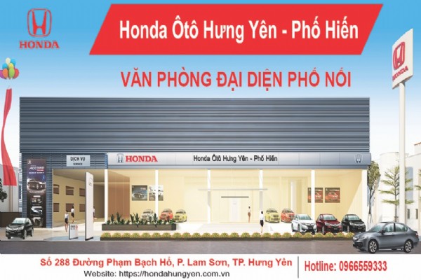 𝐇𝐨𝐧𝐝𝐚 𝐎̂ 𝐭𝐨̂ 𝐇𝐮̛𝐧𝐠 𝐘𝐞̂𝐧 - 𝐏𝐡𝐨̂́ 𝐇𝐢𝐞̂́𝐧| Mở văn phòng đại diện - Showroom tại Phố Nối, thị xã Mỹ Hào, Hưng Yên