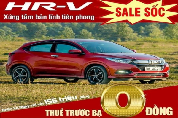 HỖ TRỢ 100% LỆ PHÍ TRƯỚC BẠ CHO KHÁCH HÀNG MUA XE HONDA HR-V - THÁNG 2/2022